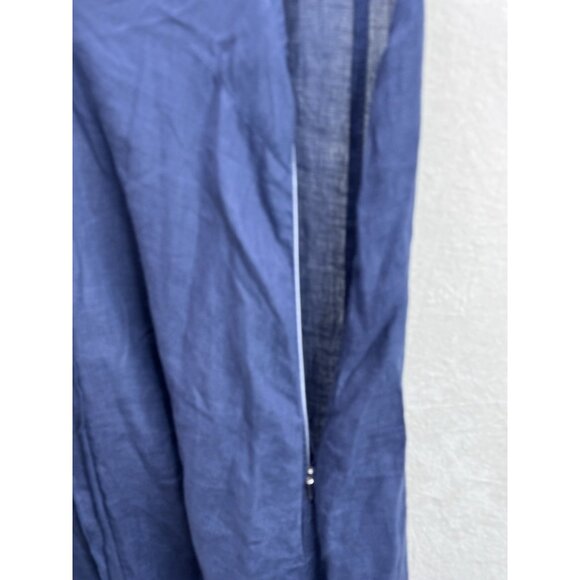 ROSSO35 Women's Navy Blue Linen A Line Dress Size 40 EU Small US - Picture 5 of 15